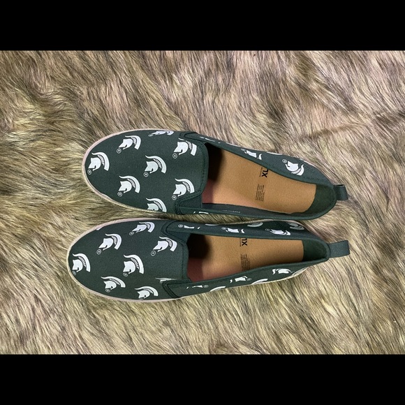 New Michigan State Womens Canvas Loafers - Picture 2 of 3